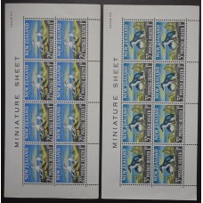 NUEVA ZELANDA Yv. HOJA BLOQUE 15/16 SERIE DE ESTAMPILLAS NUEVA MINT AVES ANTARTIDA RARA 75 €